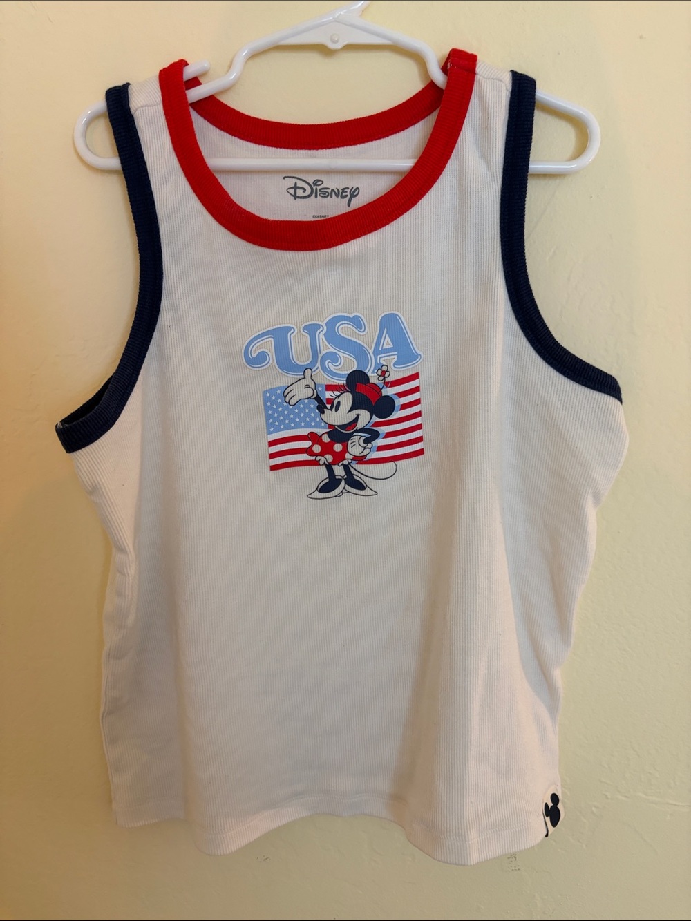 Disney Red, White & Navy Minnie USA Tank Top